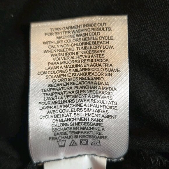 Jones New York Womens Large Crochet Top Blouse Black Bohemian Small 3/4 Sleeve - Picture 9 of 10